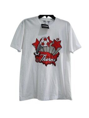 NEW Breaking T Portland Thorns Women’s Soccer Short Sleeve T-Shirt White Size M